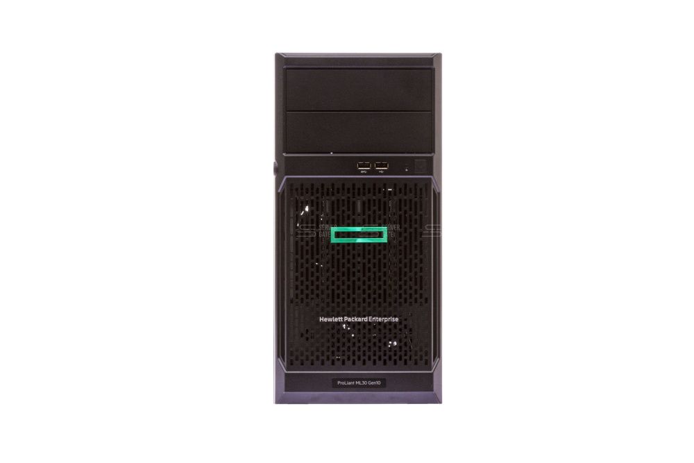 Изображение HPE ML30 Gen10 4LFF Tower,  Intel Xeon E Processor до x1, 4 слотов  DIMM до  Gb | до 4 HDD/SSD 3.5 общим объёмом до 67200 ГБ. Блок питания x
