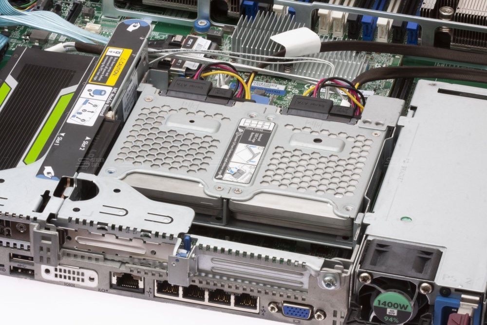 Изображение HPE DL360 Gen9 4LFF 1U, Intel Xeon E5-2600v3 / Intel Xeon E5-2600v4 до x2, 24 слотов  DIMM до  Gb | до 8 HDD/SSD 3.5 общим объёмом до 56000 ГБ. Блок питания x