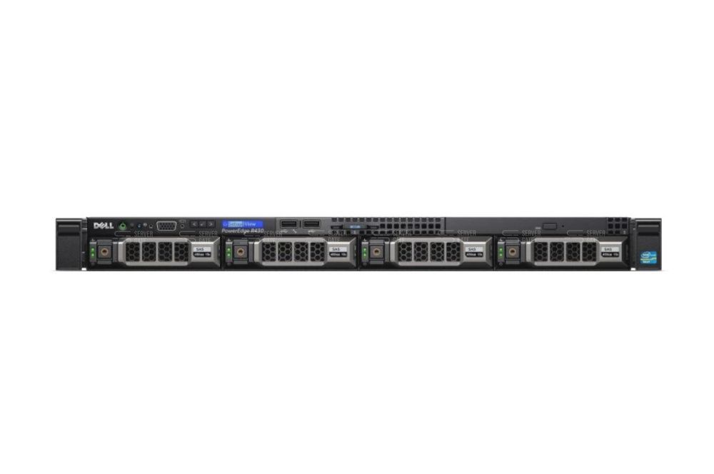 Изображение DELL R430 4LFF 1U, Intel Xeon E5-2600v3 / Intel Xeon E5-2600v4 до x2, 12 слотов  DIMM до  Gb | до 4 HDD/SSD 3.5 общим объёмом до 56000 ГБ. Блок питания x