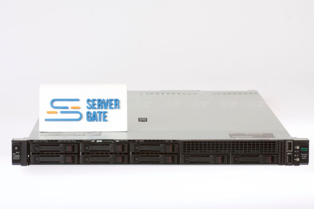 Изображение Новый сервер HPE DL360 Gen11 8SFF 1U, Intel Xeon Scalable Gen4 / Gen5 до x2, 32 слотов  DIMM до  Gb | до 8 HDD/SSD 2.5 общим объёмом до 61440 ГБ. Блок питания x