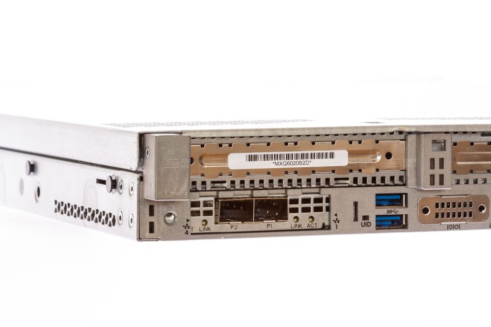Изображение HPE DL360 Gen9 8SFF 1U, Intel Xeon E5-2600v3 / Intel Xeon E5-2600v4 до x2, 24 слотов  DIMM до  Gb | до 8 HDD/SSD 2.5 общим объёмом до 20000 ГБ. Блок питания x