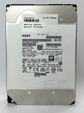 Жесткий диск HDD 8TB HGST 3.5" 7.2K SAS 12Gb/s