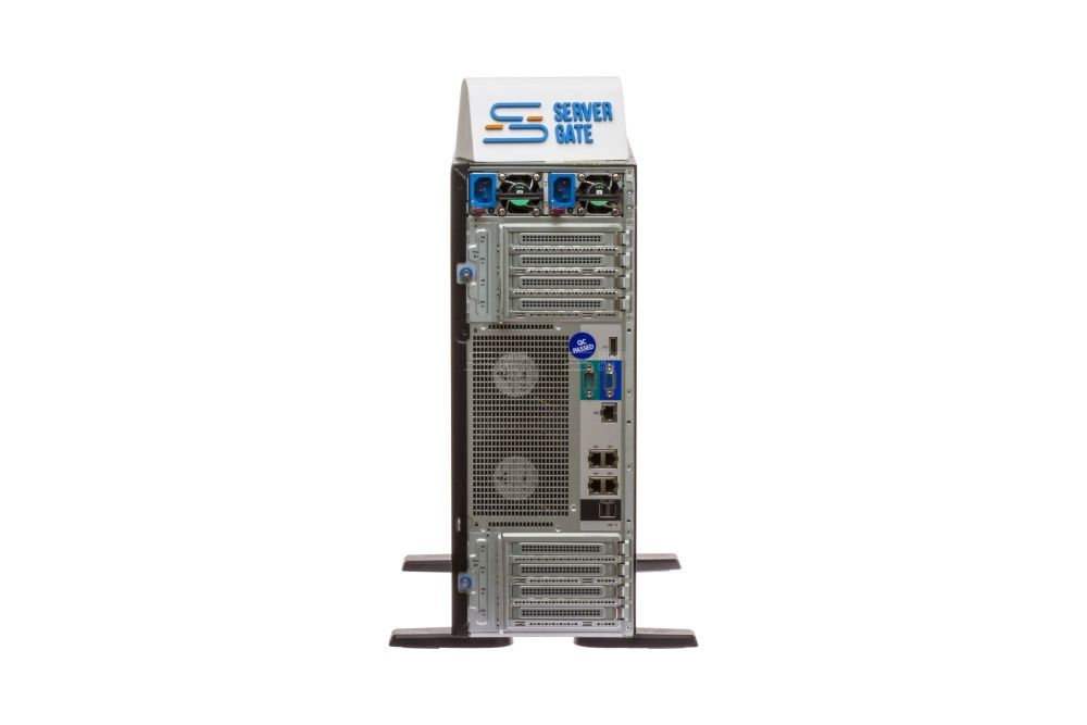 Изображение HPE ML350 Gen10 8SFF Tower, Intel Xeon Scalable до x2, 24 слотов  DIMM до  Gb | до 8 HDD/SSD 2.5 общим объёмом до 32000 ГБ. Блок питания x