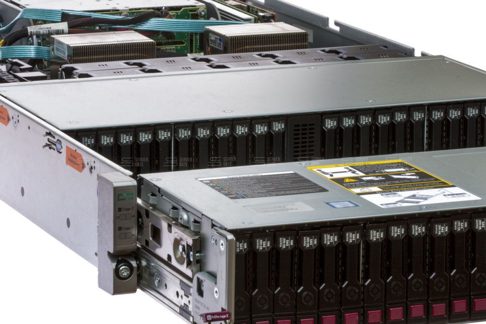 Изображение HPE Apollo 4200 Gen9 54SFF 2U, Intel Xeon E5-2600v3 / Intel Xeon E5-2600v4 до x2, 16 слотов  DIMM до  Gb | до 54 HDD/SSD 2.5 общим объёмом до 392000 ГБ. Блок питания x
