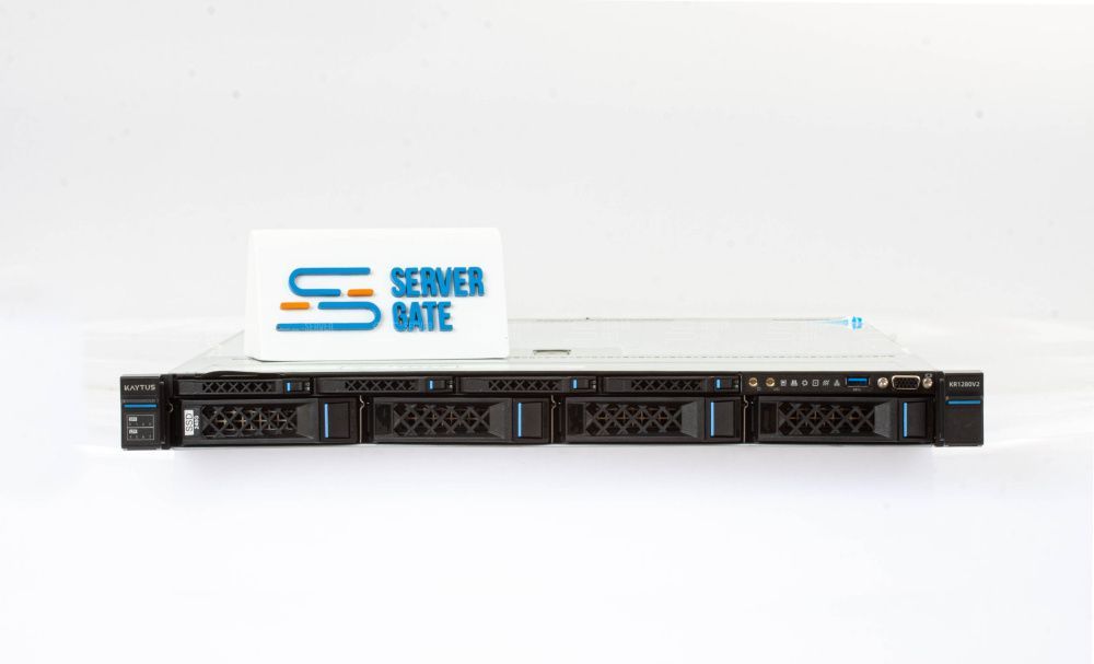 Изображение Новый сервер Kaytus KR1280-X2 4LFF + 4 SAS/NVME 1U, Intel Xeon Scalable Gen4 / Gen5 до x2, 32 слотов  DIMM до  Gb | до 8 HDD/SSD 3.5 общим объёмом до 102720 ГБ. Блок питания x
