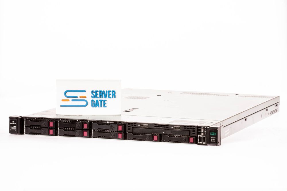 Изображение HPE DL360 Gen10 8SFF 1U, Intel Xeon Scalable до x2, 24 слотов  DIMM до  Gb | до 10 HDD/SSD 2.5 общим объёмом до 122880 ГБ. Блок питания x