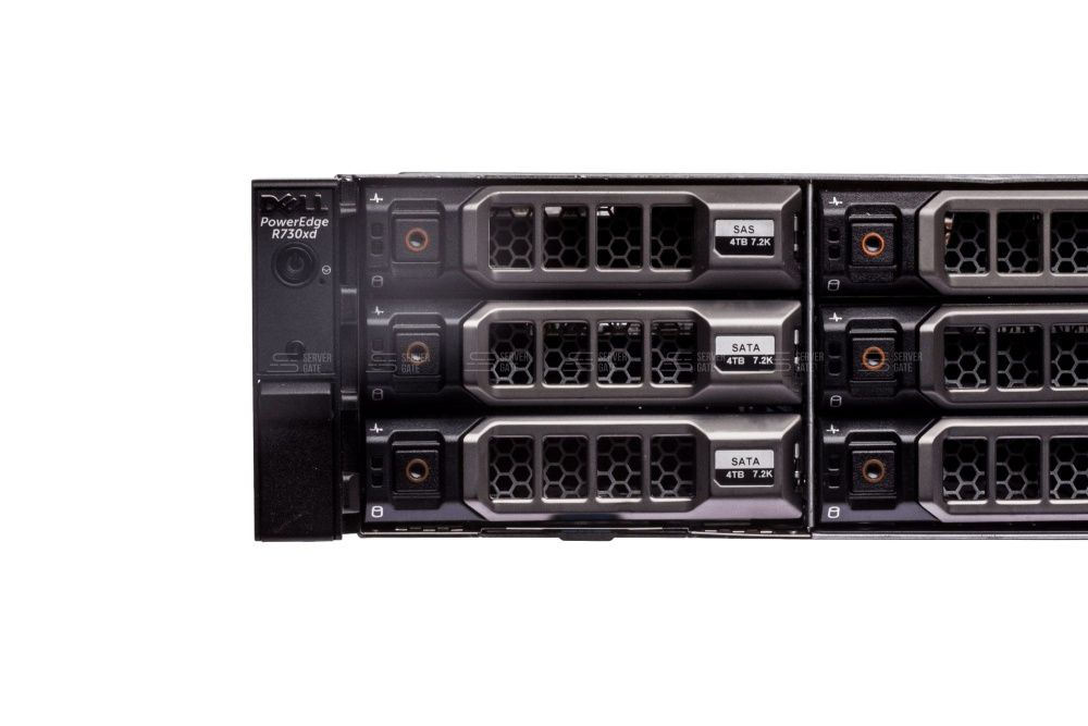 Изображение DELL R730xd 12LFF 2U, Intel Xeon E5-2600v3 / Intel Xeon E5-2600v4 до x2, 24 слотов  DIMM до  Gb | до 14 HDD/SSD 3.5 общим объёмом до 240000 ГБ. Блок питания x
