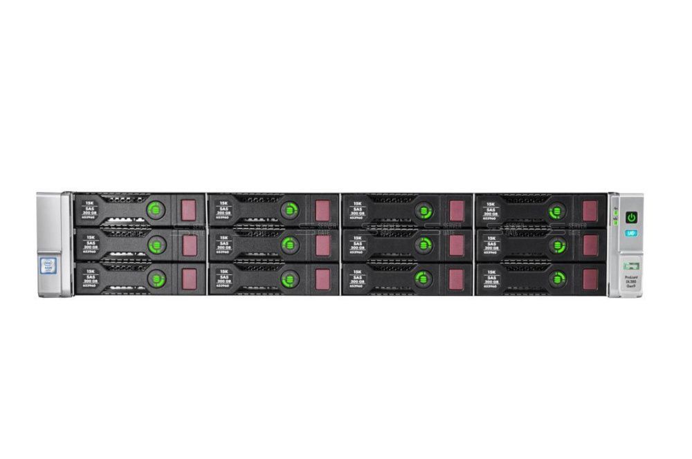 Изображение HPE DL380 Gen9 12LFF 2U, Intel Xeon E5-2600v3 / Intel Xeon E5-2600v4 до x2, 24 слотов  DIMM до  Gb | до 15 HDD/SSD 3.5 общим объёмом до 240000 ГБ. Блок питания x