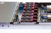 Изображение HPE DL360 Gen9 4LFF 1U, Intel Xeon E5-2600v3 / Intel Xeon E5-2600v4 до x2, 24 слотов  DIMM до  Gb | до 8 HDD/SSD 3.5 общим объёмом до 56000 ГБ. Блок питания x