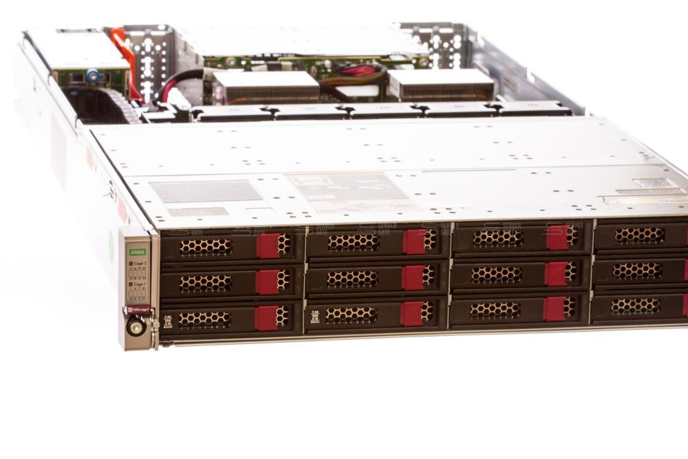 Изображение HPE Apollo 4200 Gen9 28LFF 2U, Intel Xeon E5-2600v3 / Intel Xeon E5-2600v4 до x2, 16 слотов  DIMM до  Gb | до 28 HDD/SSD 3.5 общим объёмом до 392000 ГБ. Блок питания x