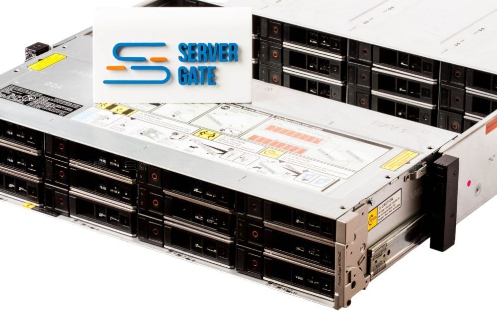 Изображение DELL R740xd2 24LFF 2U, Intel Xeon Scalable до x2, 16 слотов  DIMM до  Gb | до 24 HDD/SSD 3.5 общим объёмом до 336000 ГБ. Блок питания x