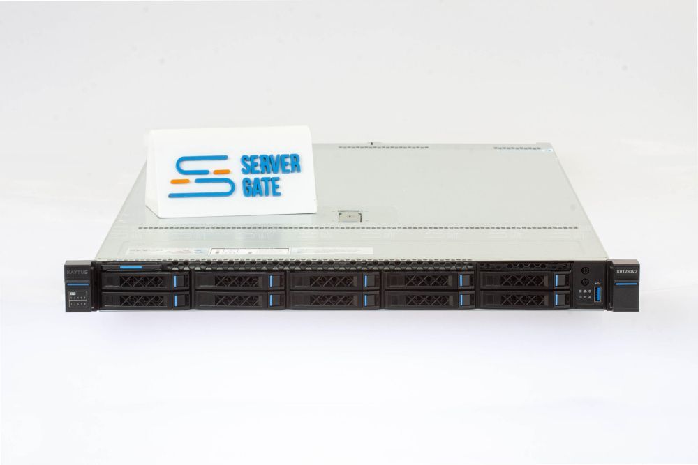 Изображение Новый сервер Kaytus KR1280-X2 8SFF 1U, Intel Xeon Scalable Gen4 / Gen5 до x2, 32 слотов  DIMM до  Gb | до 12 HDD/SSD 2.5 общим объёмом до 92160 ГБ. Блок питания x