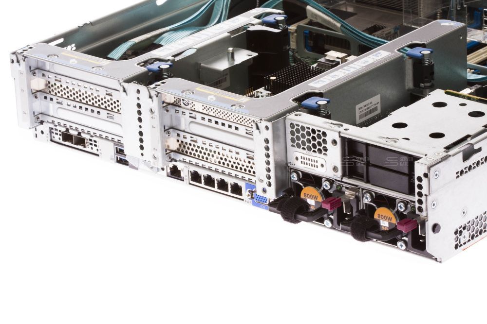 Изображение HPE DL380 Gen9 24SFF 2U, Intel Xeon E5-2600v3 / Intel Xeon E5-2600v4 до x2, 24 слотов  DIMM до  Gb | до 26 HDD/SSD 2.5 общим объёмом до 48000 ГБ. Блок питания x